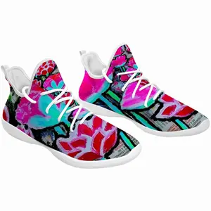 Men Pink Tulips Cheerleading Dance Shoes