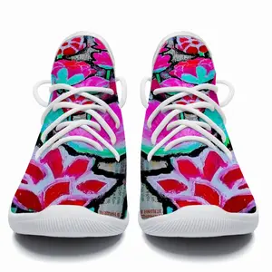 Men Pink Tulips Cheerleading Dance Shoes