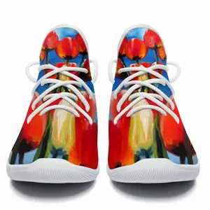 Men Wild Tulips On Spring Sky Cheerleading Dance Shoes