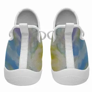 Men White Tulips And Spring Sky Cheerleading Dance Shoes