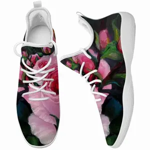 Men Pink Rose Cheerleading Dance Shoes