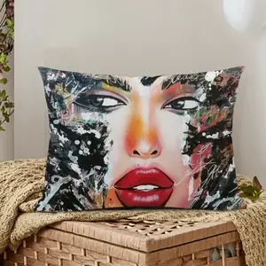 Cherry Lips Polyester Pillow (Rectangle, Multi-Size)