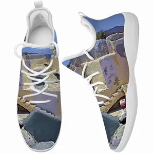 Men Santorini House And Cliffs In Oia Cheerleading Dance Shoes