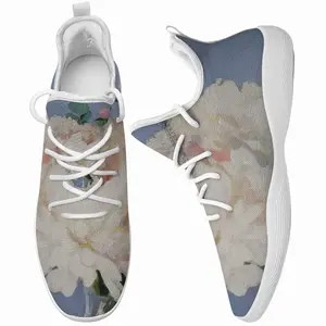 Men Peonies On Blue Cheerleading Dance Shoes