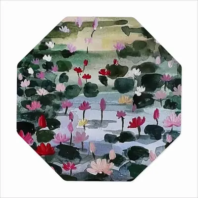 The Lotus Field Octagonal Iron Painting