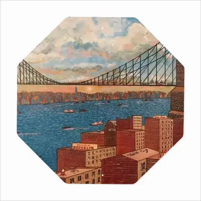 The Brooklyn Bridge Octagonal Iron Painting