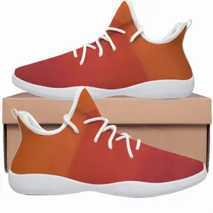 Men Orange On Red Cheerleading Dance Shoes