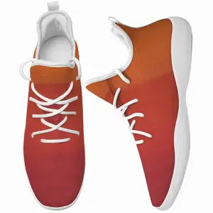 Men Orange On Red Cheerleading Dance Shoes