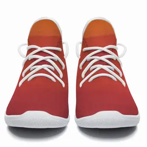 Men Orange On Red Cheerleading Dance Shoes