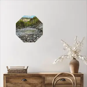 White River Canyon Octagonal Iron Painting