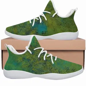 Men Lime Abstract Cheerleading Dance Shoes