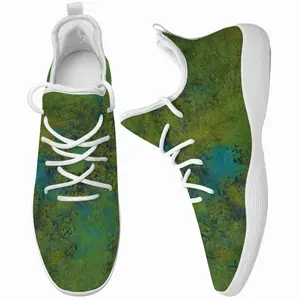 Men Lime Abstract Cheerleading Dance Shoes