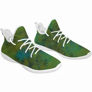 Men Lime Abstract Cheerleading Dance Shoes