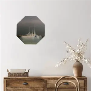 Sailboats In St Marie De La Mer Octagonal Iron Painting