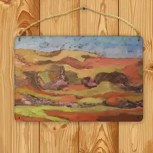 Mountain Range Wood Painting (Multi-Size)