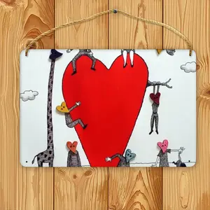 Love Is All Around Wood Painting (Multi-Size)