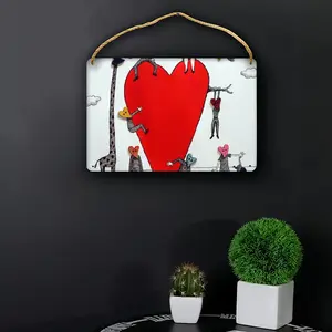 Love Is All Around Wood Painting (Multi-Size)