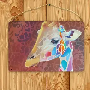 Giraffe Wood Painting (Multi-Size)