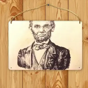 President Abraham Lincoln Wood Painting (Multi-Size)