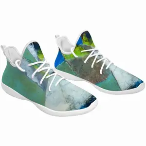 Men Green And Blue With Black And White Cheerleading Dance Shoes