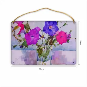 Petunias Wood Painting (Multi-Size)