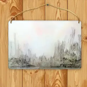 Megacity And Seagull Wood Painting (Multi-Size)