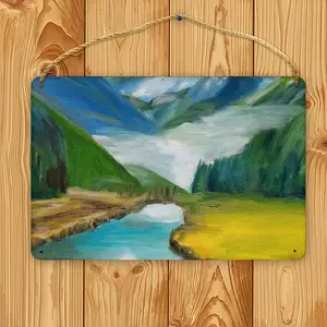 Beauty Of Lake Wood Painting (Multi-Size)