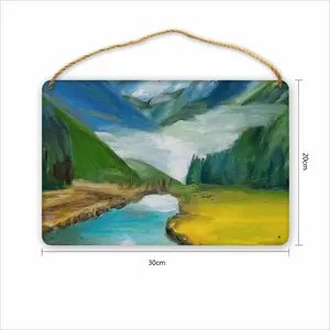 Beauty Of Lake Wood Painting (Multi-Size)