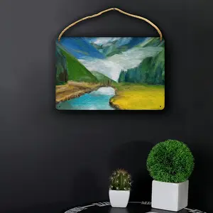 Beauty Of Lake Wood Painting (Multi-Size)