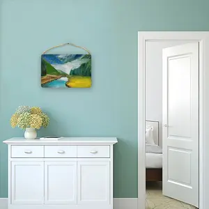 Beauty Of Lake Wood Painting (Multi-Size)