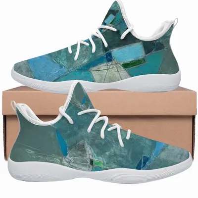 Men Turquoise Green And Blue Cheerleading Dance Shoes