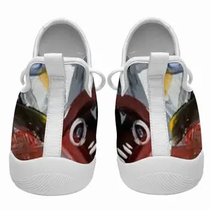 Men Red Abstractions Cheerleading Dance Shoes