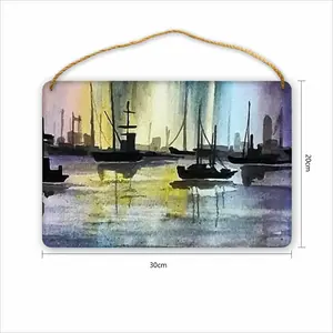 The City Bay Wood Painting (Multi-Size)