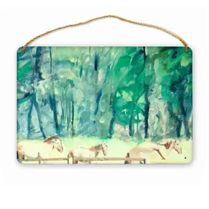 Polish Horses Wood Painting (Multi-Size)