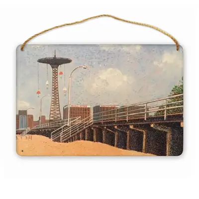 Coney Island Boardwalk Wood Painting (Multi-Size)