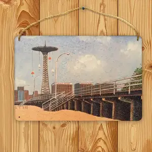 Coney Island Boardwalk Wood Painting (Multi-Size)