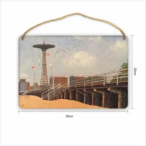 Coney Island Boardwalk Wood Painting (Multi-Size)