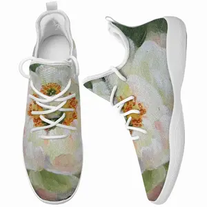 Men White Peony Cheerleading Dance Shoes