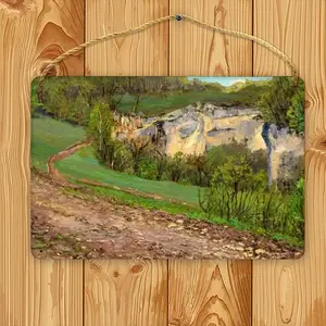 Mountain Canyon Wood Painting (Multi-Size)