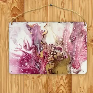 Raspberry Bloom Wood Painting (Multi-Size)