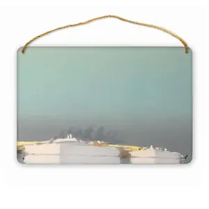 Lagoon With Two Boats Wood Painting (Multi-Size)