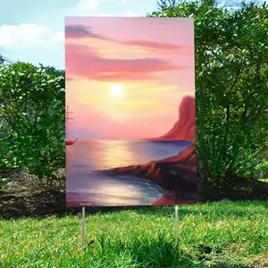 Red Sea Sunset Courtyard Signboard