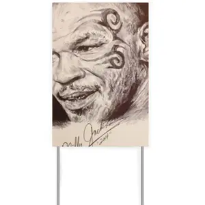 Mike Tyson Portrait Courtyard Signboard