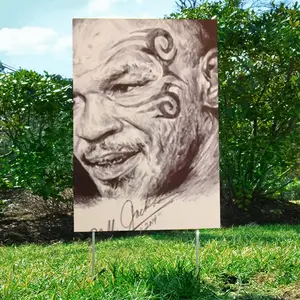 Mike Tyson Portrait Courtyard Signboard