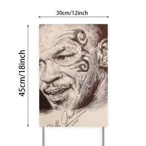 Mike Tyson Portrait Courtyard Signboard