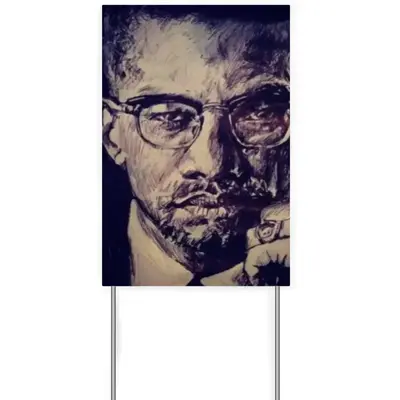 Malcolm X Portrait Courtyard Signboard