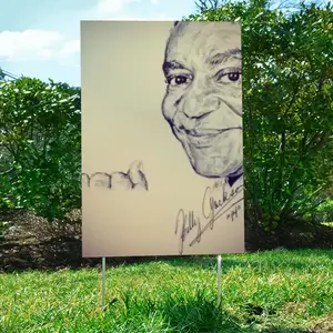 Bill Cosby Portrait Courtyard Signboard