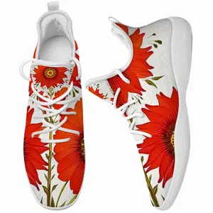 Men Three Red Flowers Cheerleading Dance Shoes