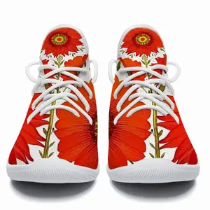 Men Three Red Flowers Cheerleading Dance Shoes