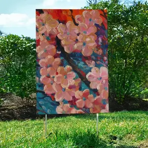 Apple Tree Blossom Courtyard Signboard